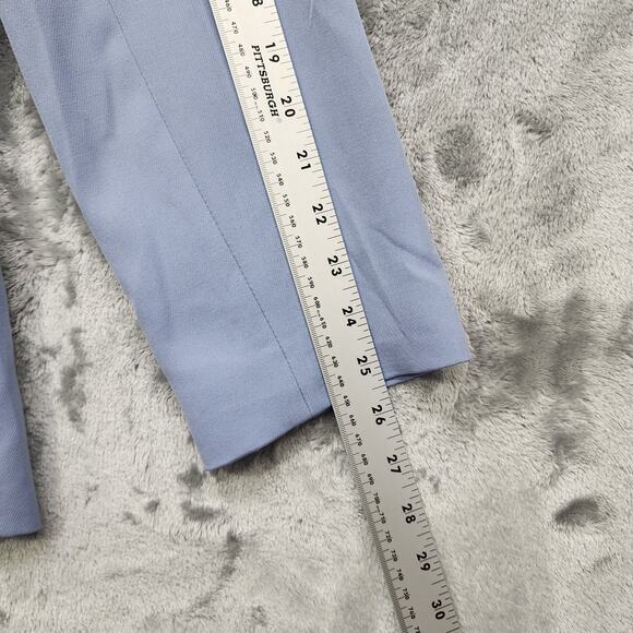 Ovi Blazer Womens L Blue Open Front Shawl Collar Lined Lightweight Preppy Office - Picture 14 of 15